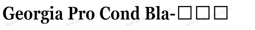 Georgia Pro Cond Bla字体转换